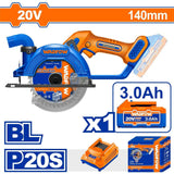Wadfow P20 Series Li-Ion 20V Brushless Motor Cordless Circular Saw (WCT)