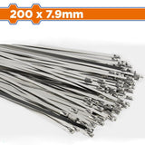 Wadfow 100pcs Stainless Steel Zip Tie Heavy Duty Multi-Purpose Self-Locking Cable SOLD PER PACK