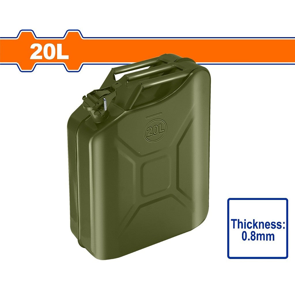 Wadfow WQY1320 20 Liters 36 x 17 x 47cm Vertical Jerrican Metal Can Heavy Duty Use for Construction