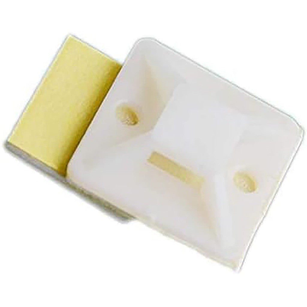 Wadfow 100pcs/set Cable Tie Sticking Mounting Base Self Adhesive Wall Clamps SOLD PER PACK