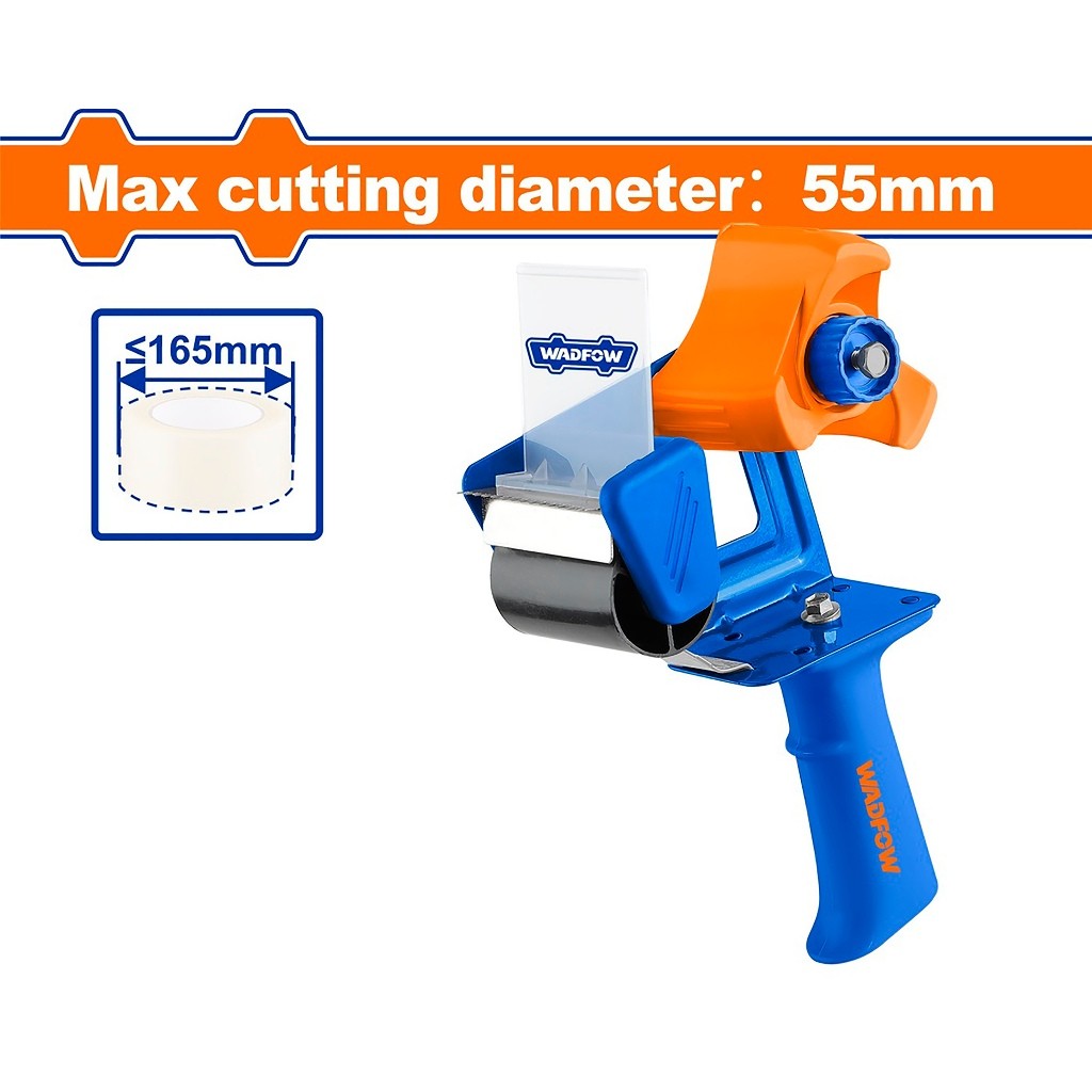 Wadfow WXQ1A01 Tape Gun Dispenser with Maximum Cutting Diameter 55mm x 165mm