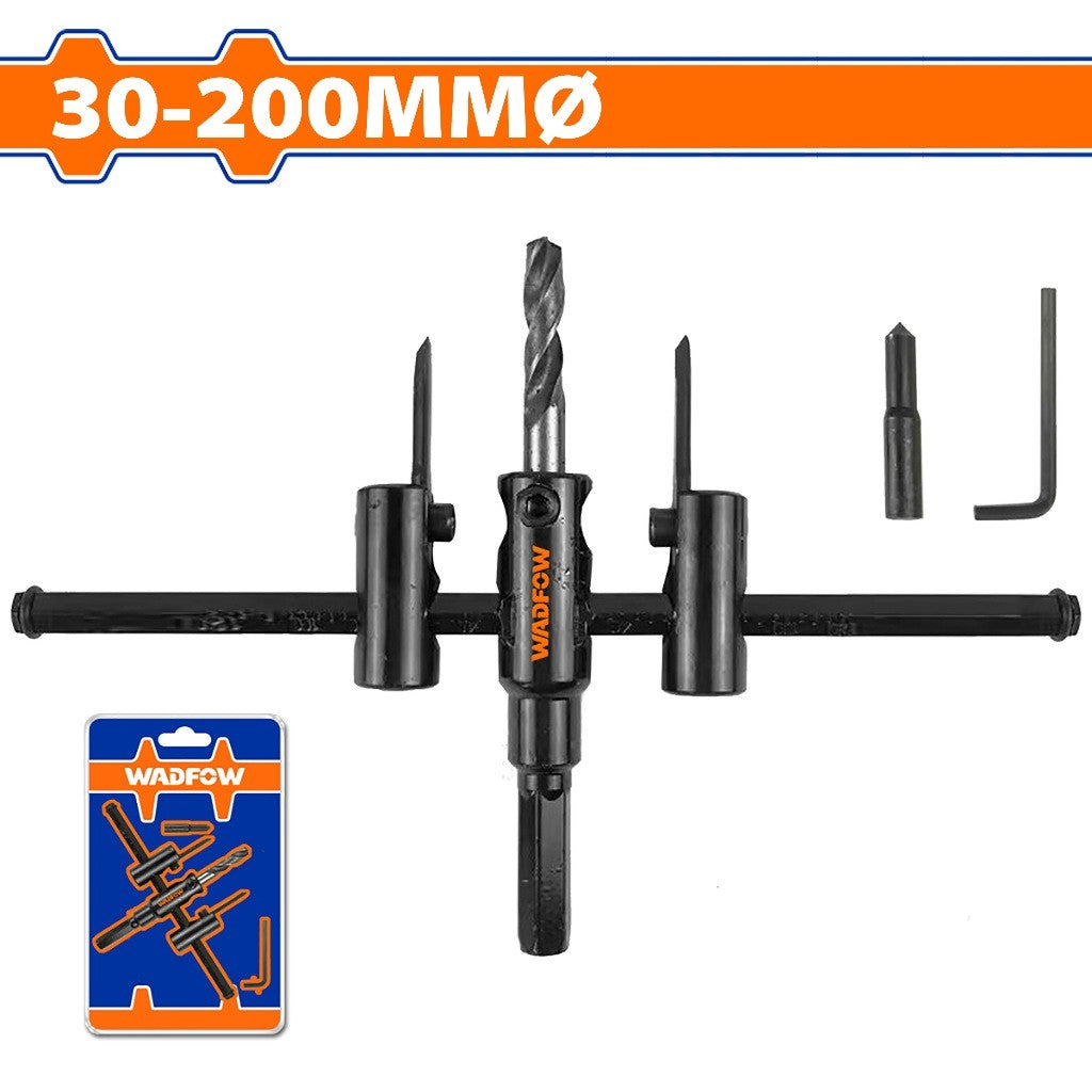 Wadfow WKJ9K01 | WKJ9K02 30-120mmØ/200mmØ to 3-50mmØ Adjustable Circle Cutter