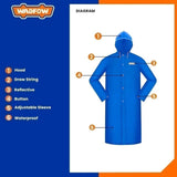 Wadfow Rain Coat 100% New PVC Material Raincoat (Medium, Large, X-Large, XX-Large, XXX-Large) (WHT)