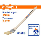 Wadfow 1.5in(38mm)|2in(50mm)|2.5in(63mm) Curved tip Paint Brush For Oil-Based With Wooden Handle