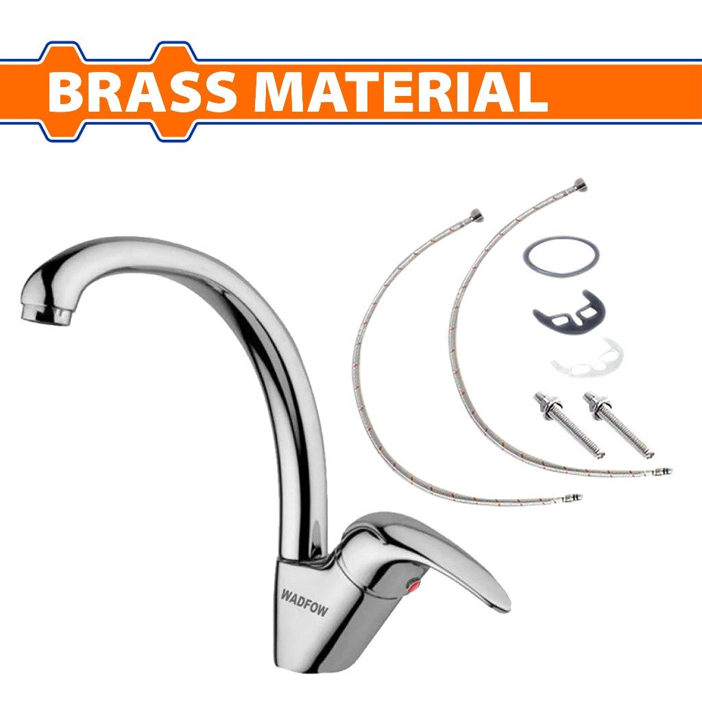 Wadfow WZD1504 Hot/Cold Brass Material Single Handle Kitchen Mixer Faucet