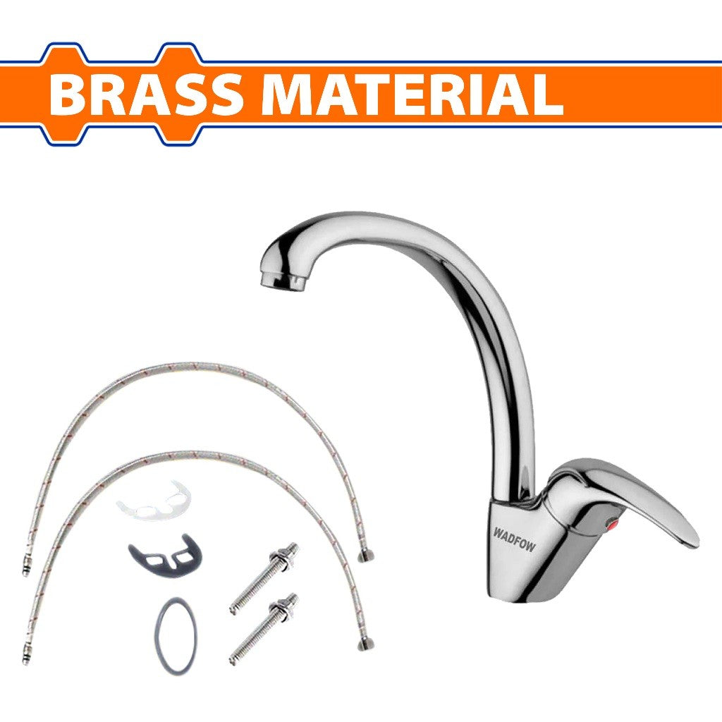 Wadfow WZD1504 Hot/Cold Brass Material Single Handle Kitchen Mixer Faucet