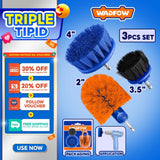 Wadfow WND5401 3PCS/Set 1/4inch Multi-Purpose Drill Brush Head Set