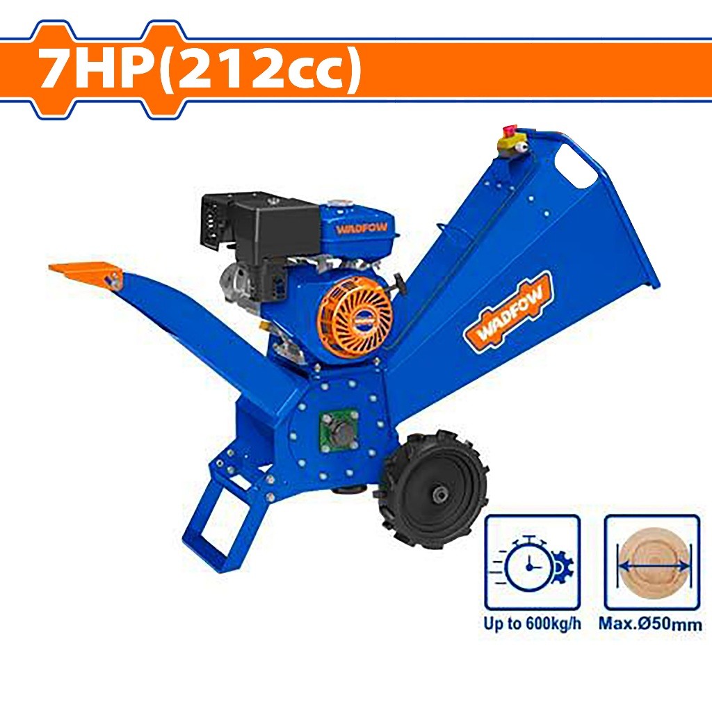 Wadfow WXU1307 7.0HP(212cc) Gasoline Wood Chipper Shredder Bioshredder 4.5kW(3600rpm)