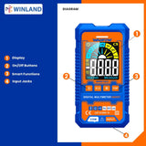Wadfow WDM94011 3PCS/SET Electrical Test Kit Voltage Detector, Digital Multimeter & AC Clamp Meter