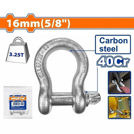 Wadfow Screw PIN Anchor Shackle 16mm(5/8in), 19mm(3/4in), 22mm(7/8in), 25mm(1in) (WHT)