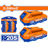 Wadfow WOS240682 2PCS/SET P20s/20v Lithium-Ion Battery Pack For Cordless Power Tool 2.0Ah