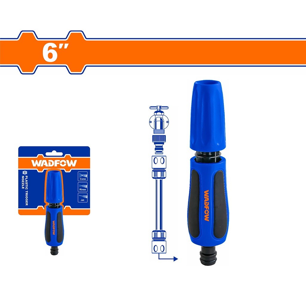 Wadfow 4in / 5in / 6in Water Hose/Water Wand with 3-way Adjustable Patterns