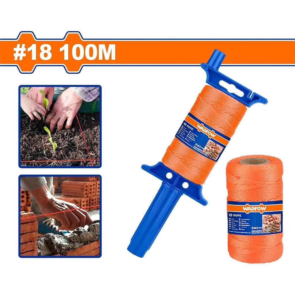 Wadfow #18 x 100m 100% New PP Material Buoyant Rope Type Orange Mason Twine