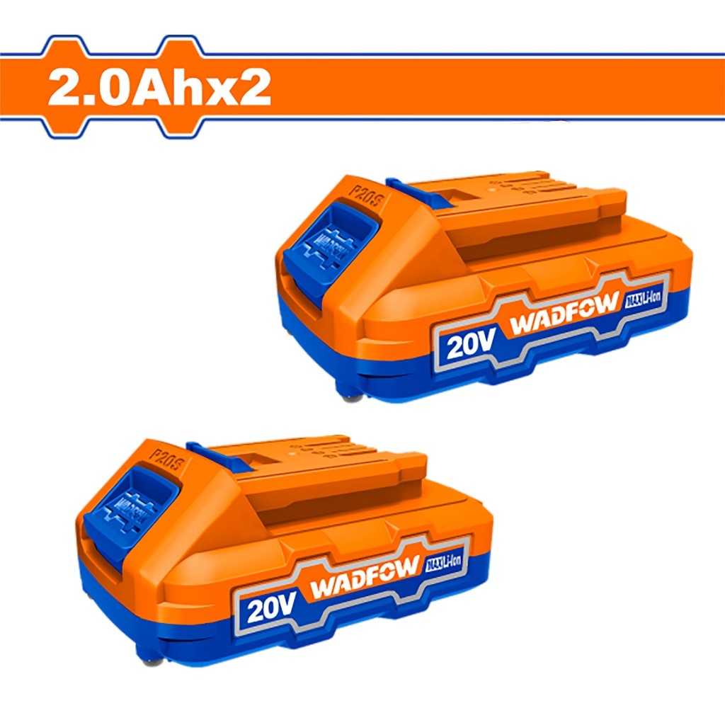 Wadfow WOS240682 2PCS/SET P20s/20v Lithium-Ion Battery Pack For Cordless Power Tool 2.0Ah
