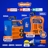 Wadfow 320A / 350A MMA Welding Machine Inverter Portable IGBT with Free Angle Grinder