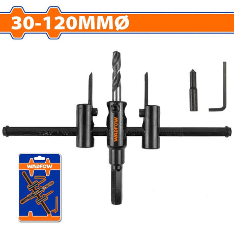 Wadfow WKJ9K01 | WKJ9K02 30-120mmØ/200mmØ to 3-50mmØ Adjustable Circle Cutter