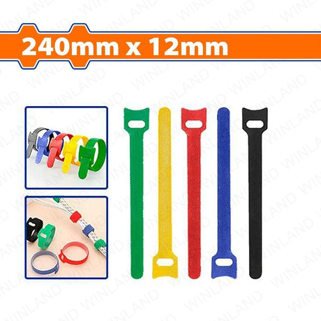 Wadfow by Winland Reusable Velcro Straps Nylon Cable Ties Set of 5-10 pieces WTE6 WAD-HT