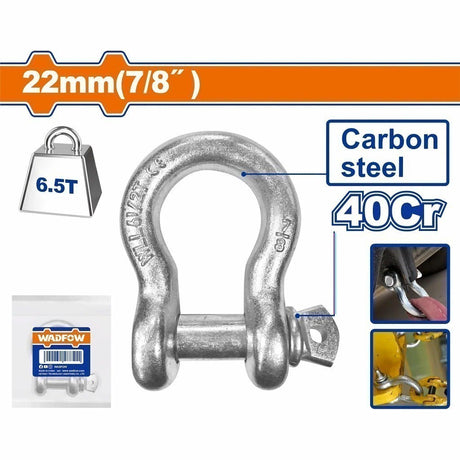 Wadfow Screw PIN Anchor Shackle 16mm(5/8in), 19mm(3/4in), 22mm(7/8in), 25mm(1in) (WHT)