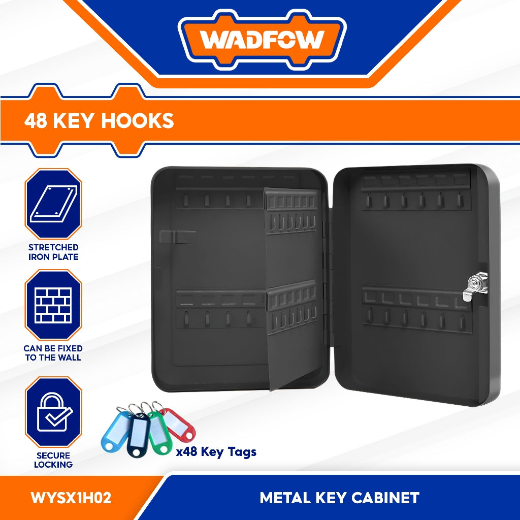 Wadfow 2.4L | 3L | 5.4L Metal Key Cabinet with 20Keys, 48 Keys, 80-Keys Capacity
