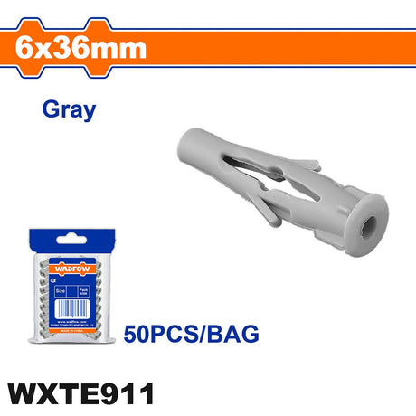 Wadfow Universal Plastic Anchor Tox PE ﻿Material (Gray)
