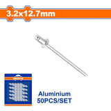 Wadfow WREZK13 50PCS/Set Aluminium + Carbon Steel Material Blind Rivets Set Hand Tools