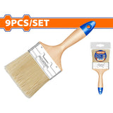 Wadfow WPB2491 9PCS/Set 25mm-100mm Paint Brush For Oil-Based With Wooden Handle Wall