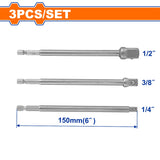 Wadfow WSV4K03 3PCS/Set Hexagonal Shank Socket Adaptor