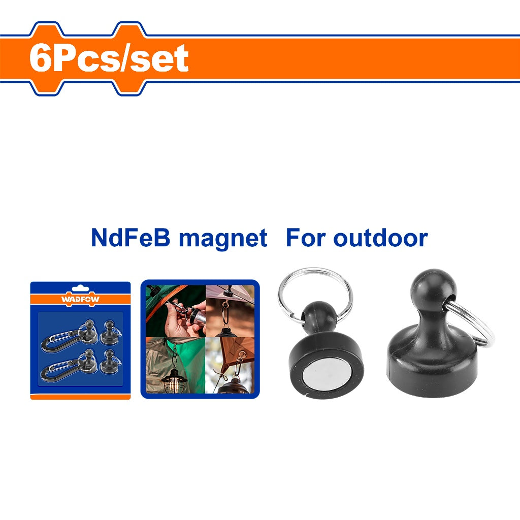 Wadfow WZE4K12 6PCS/Set Outdoor Magnetic Set NdFeB Strong Magnet