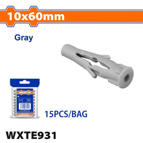 Wadfow Universal Plastic Anchor Tox PE ﻿Material (Gray)