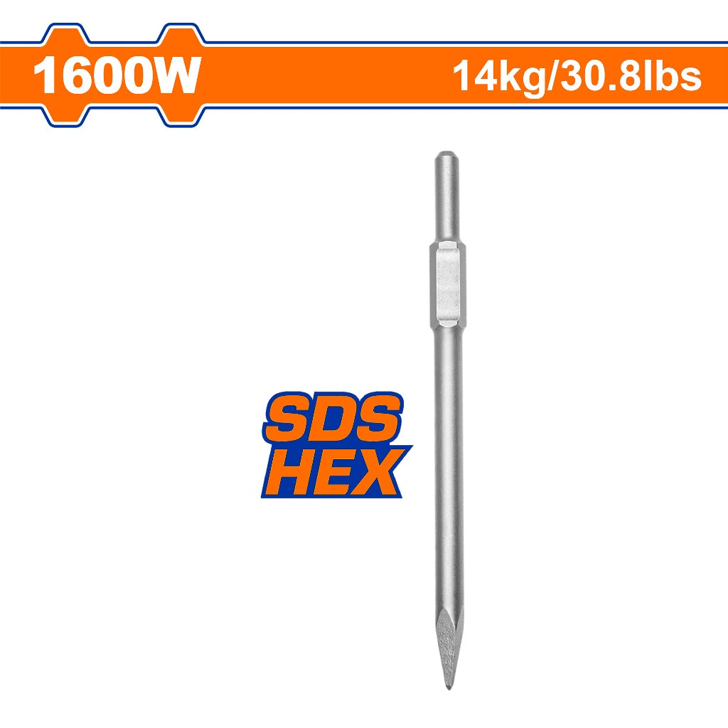 Wadfow WDB1D80 Demolition Breaker | Jack Hammer 1600W with 1pc x SDS Chisel