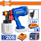 Wadfow WSU30662 P20S/20V Lithium-Ion Cordless Spray Paint Gun