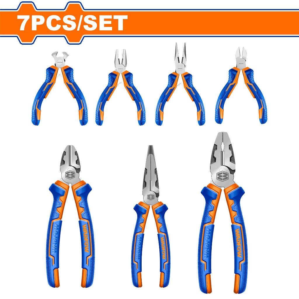 Wadfow WPS0617 7PCS/Set High Leverage Pliers Set with Strong Grip and Comfortable Handle