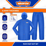 Wadfow Industrial Waterproof Rain Coat Suit Set w/ Breathable Design 100% NEW PVC