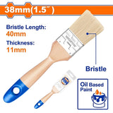 Wadfow WPB2491 9PCS/Set 25mm-100mm Paint Brush For Oil-Based With Wooden Handle Wall