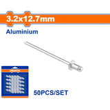 Wadfow WREZK13 50PCS/Set Aluminium + Carbon Steel Material Blind Rivets Set Hand Tools