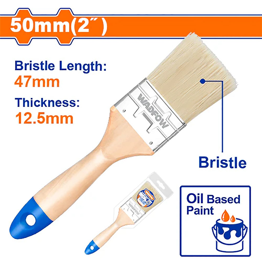 Wadfow WPB2491 9PCS/Set 25mm-100mm Paint Brush For Oil-Based With Wooden Handle Wall