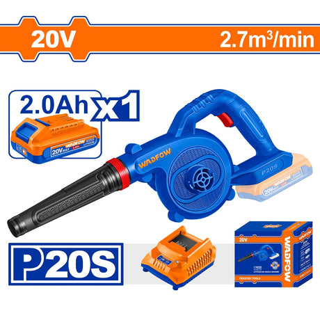 Wadfow P20S/20V Lithium-Ion Cordless Blower With & Without Battery & Charger Heavy Duty