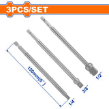 Wadfow WSV4K03 3PCS/Set Hexagonal Shank Socket Adaptor