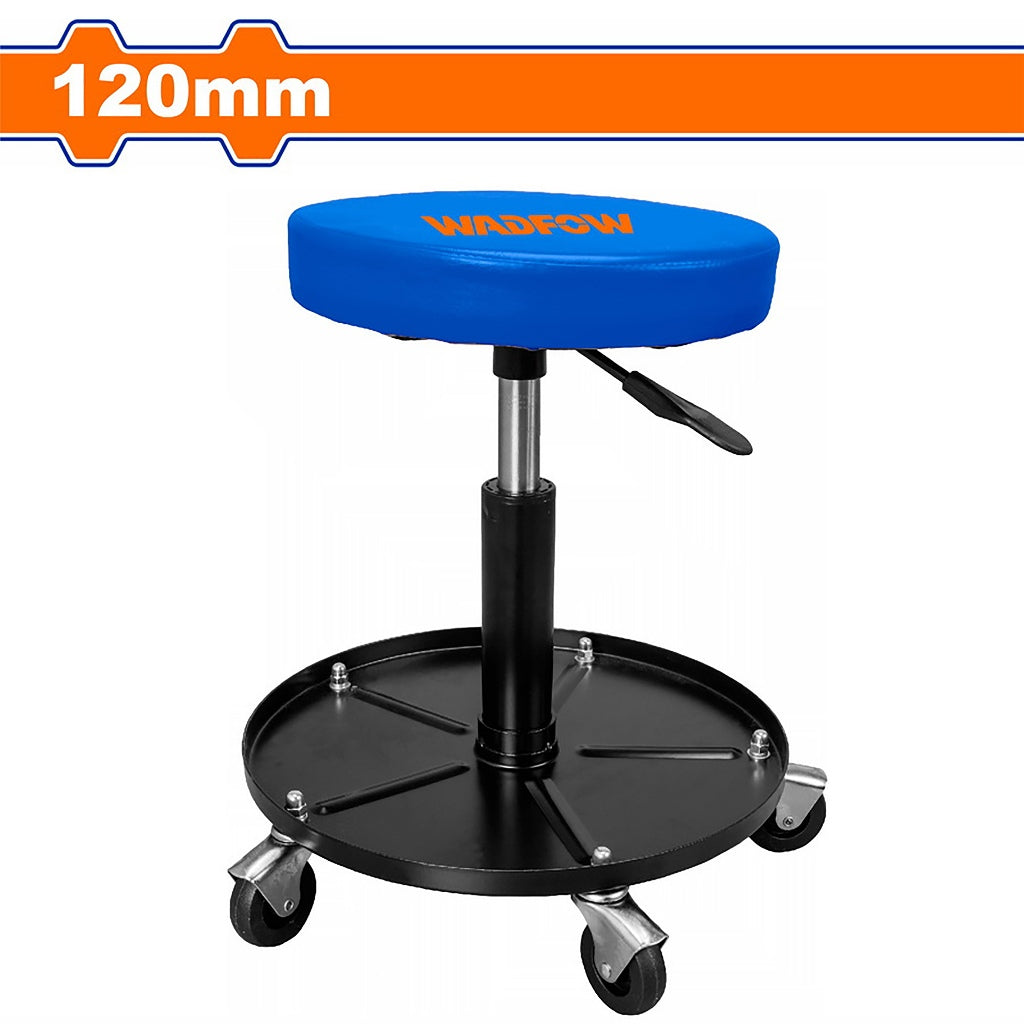 Wadfow  Pneumatic Lifting Creeper Seat 120mm / 110Kg w/ 4 x 360° Swivel Casters WNC1521