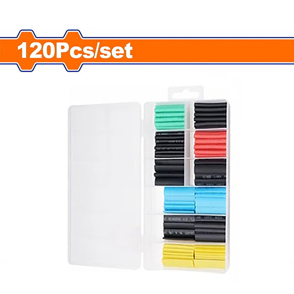 Wadfow  120PCS/Set Polyethylene Material Heat Shrink Tubing Assortment WUR1B01 WAD-HT