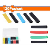 Wadfow  120PCS/Set Polyethylene Material Heat Shrink Tubing Assortment WUR1B01 WAD-HT