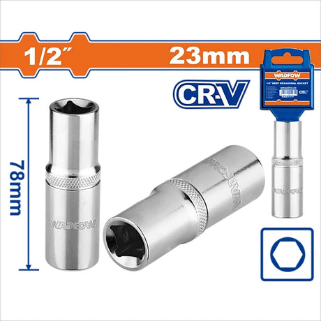 Wadfow 1/2-Inches Deep Hexagonal Socket 13 | 14 | 16 | 19 | 21 | 23 | 30 WAD-HT