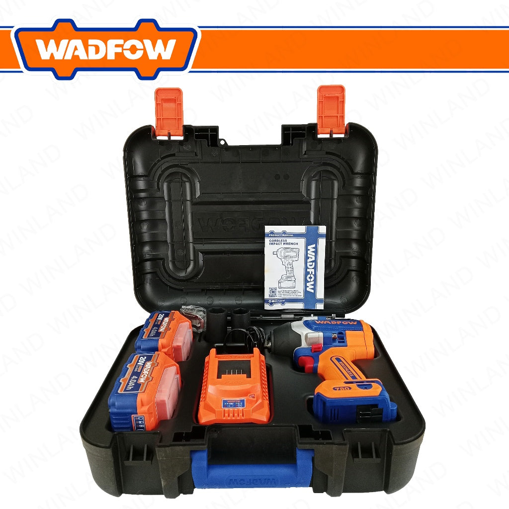 Wadfow by Winland P20S/20V Brushless Motor Lithium-Ion Cordless Impact Wrench 780NM WCD1B78 WAD-CT