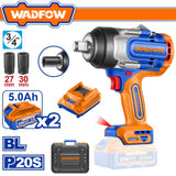 Wadfow P20S/20V Brushless Motor Lithium-Ion Cordless Impact Wrench 1280Nm WCD1B128 WAD-HT