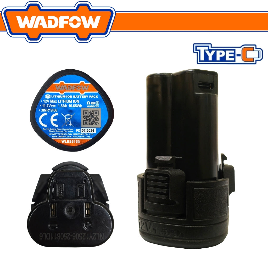 Wadfow  S12 Series Lithium-Ion Cordless Drill 12V 20Nm w/ Battery WCDS565 WAD-CT