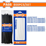 Wadfow 800PCS/Set Multipurpose Nylon Cable Ties Self Locking Zip Ties Cable WTE1234