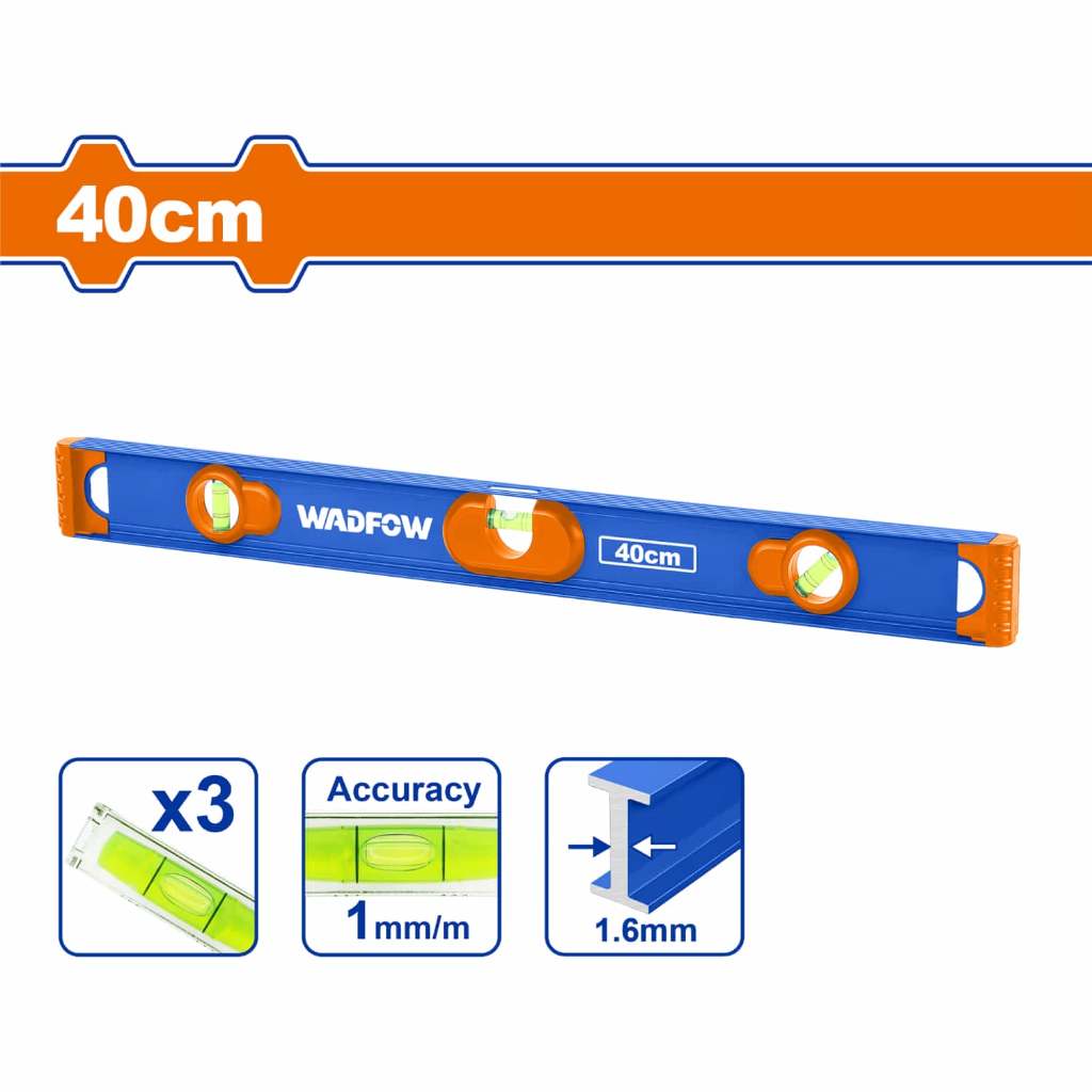 Wadfow  3PCS/Set Aluminum Spirit Level Set with High Accuracy Vials WSL56G03 WAD-HT
