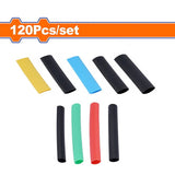 Wadfow  120PCS/Set Polyethylene Material Heat Shrink Tubing Assortment WUR1B01 WAD-HT