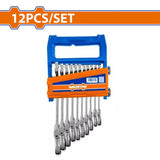 Wadfow  12PCS/Set (8-19mm) Flexible Head Ratchet Wrenches Spanner Set WSP5212 WAD-HT