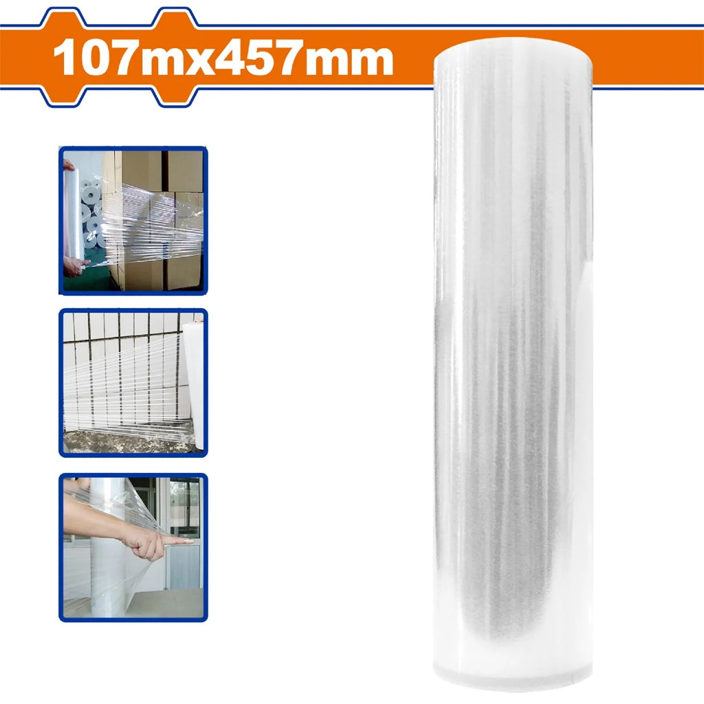 Wadfow  Roll of Transparent Stretch Wrap Film Protective & Durable Wrapping Plastic WAD-HT